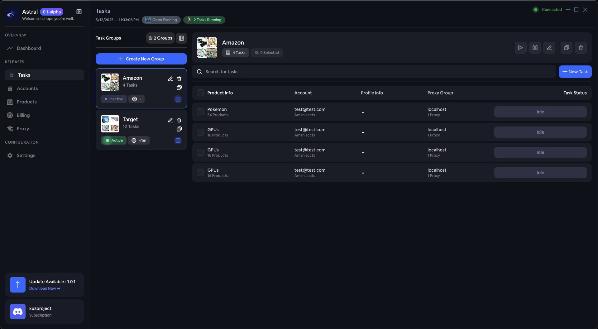 Astral Dashboard